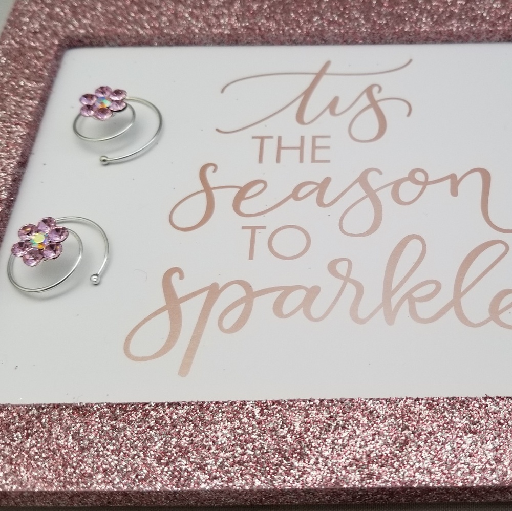 Hair Jewlery Flower Rhinestone Spinners 2 Prom